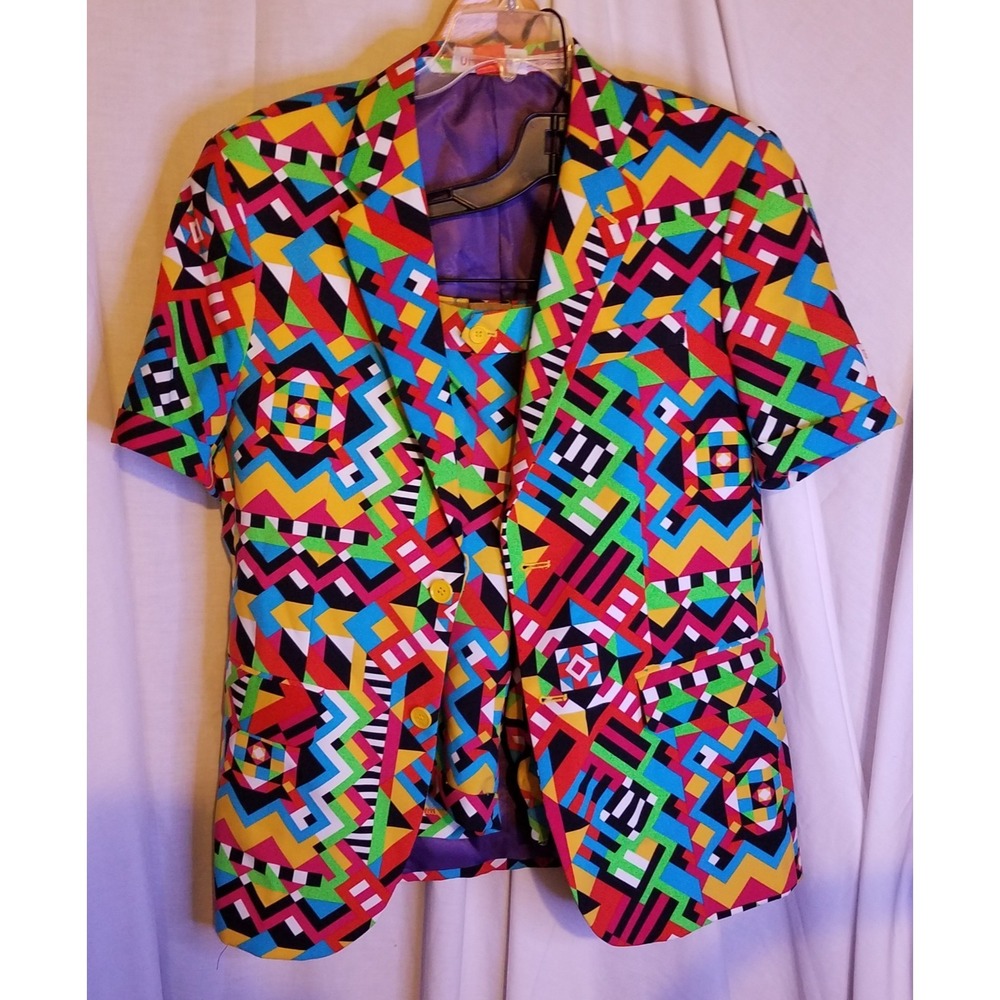 OppoSuits Slim Fit 2 Piece Novelty Suit Set‎ NO TIE Mens 38 Pride Festive
